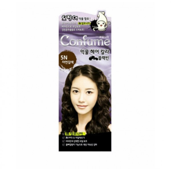Confume Squid Ink Hair Color & Dye 5N - Brown (No Ammonia)